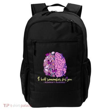 I Will Remember For You Brain Alzheimers Awareness Backpack