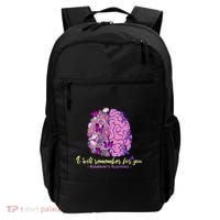 I Will Remember For You Brain Alzheimers Awareness Backpack thumb 0