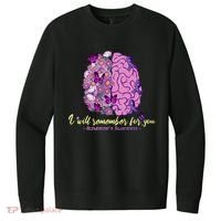 I Will Remember For You Brain Alzheimers Awareness V.I.T. Fleece Crew Sweatshirt thumb 0