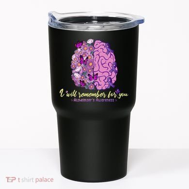 I Will Remember For You Brain Alzheimers Awareness Tumbler