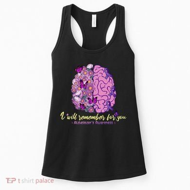 I Will Remember For You Brain Alzheimers Awareness Women's Tank Top