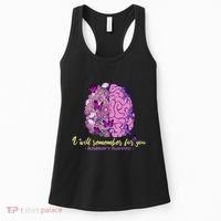 I Will Remember For You Brain Alzheimers Awareness Women's Tank Top thumb 0