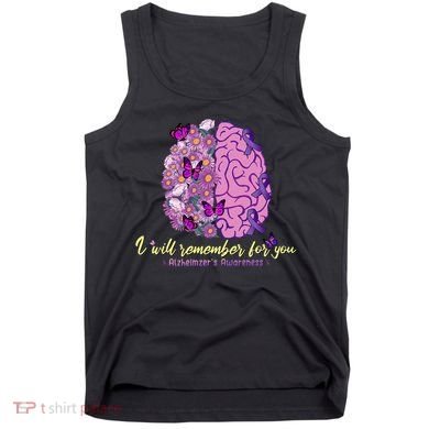 I Will Remember For You Brain Alzheimers Awareness Tank Top