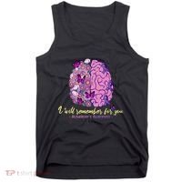 I Will Remember For You Brain Alzheimers Awareness Tank Top thumb 0