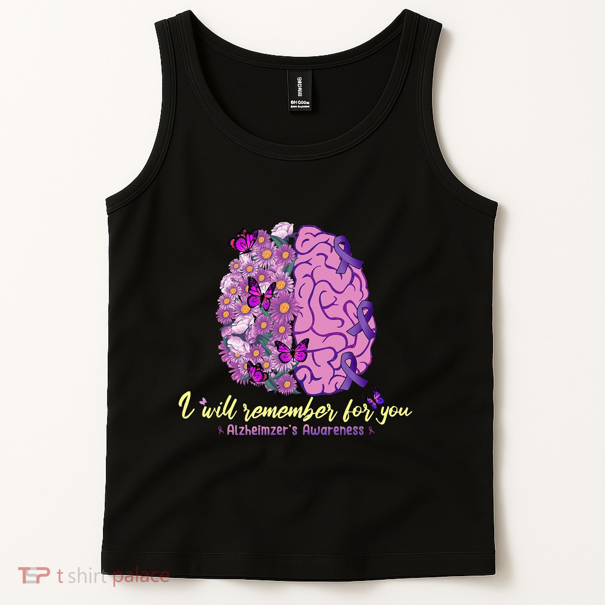 I Will Remember For You Brain Alzheimers Awareness Tank Top