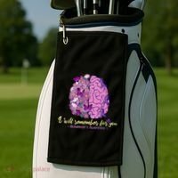 I Will Remember For You Brain Alzheimers Awareness Golf Towel thumb 2
