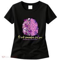 I Will Remember For You Brain Alzheimers Awareness Women's T-Shirt thumb 0