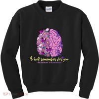 I Will Remember For You Brain Alzheimers Awareness Kids Sweatshirt thumb 0