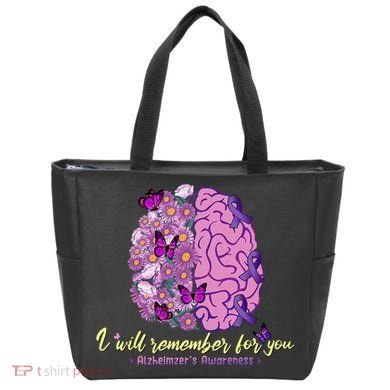 I Will Remember For You Brain Alzheimers Awareness Bag