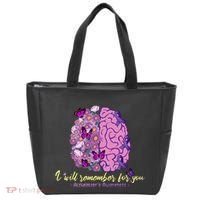 I Will Remember For You Brain Alzheimers Awareness Tote Bag thumb 0