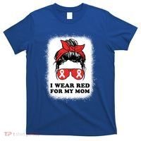 I Wear Red For My Mom Heart Disease Awareness Month Chd Gift T-Shirt thumb 0