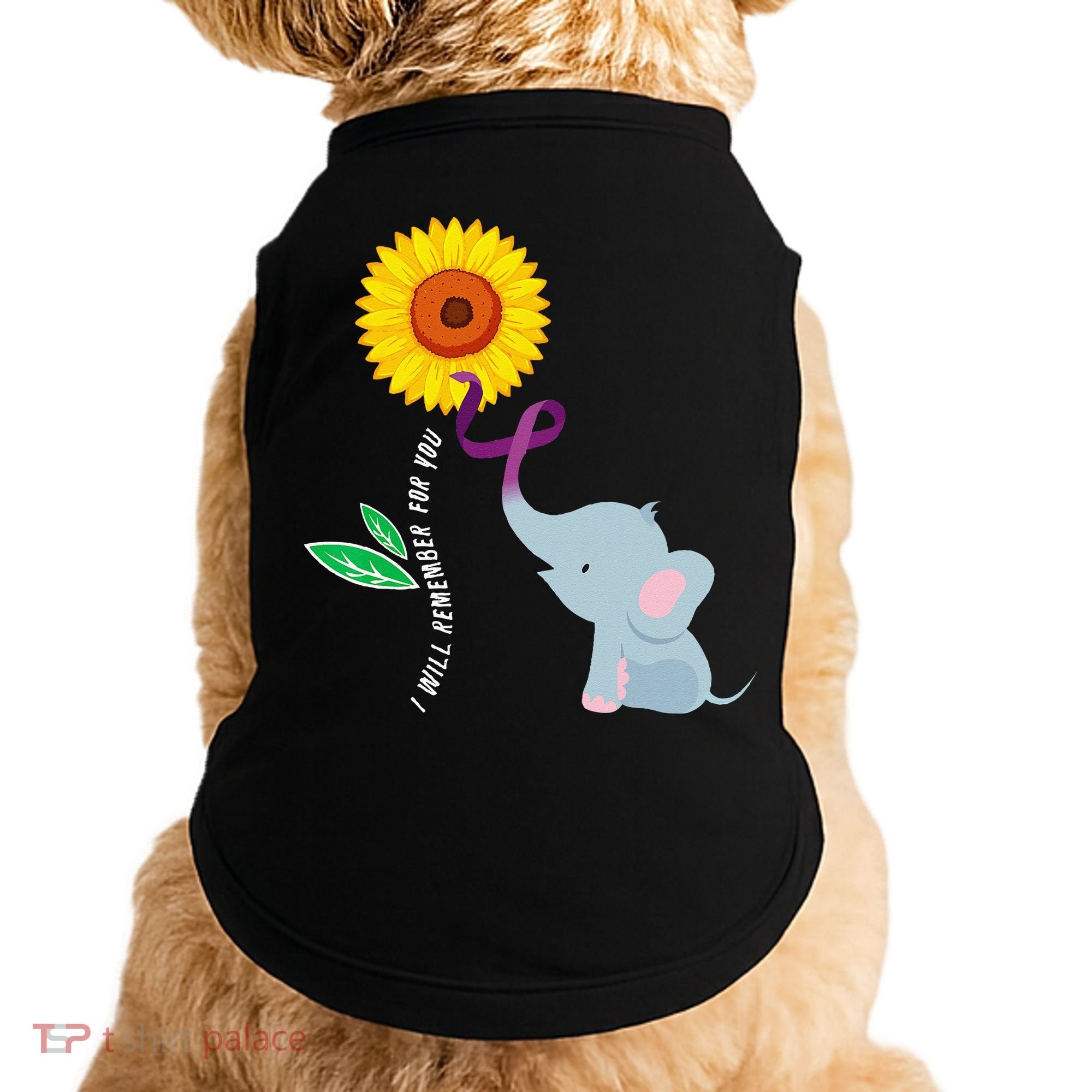 I Will Remember For You ALZ Dementia Alzheimers Awareness Doggie Tank