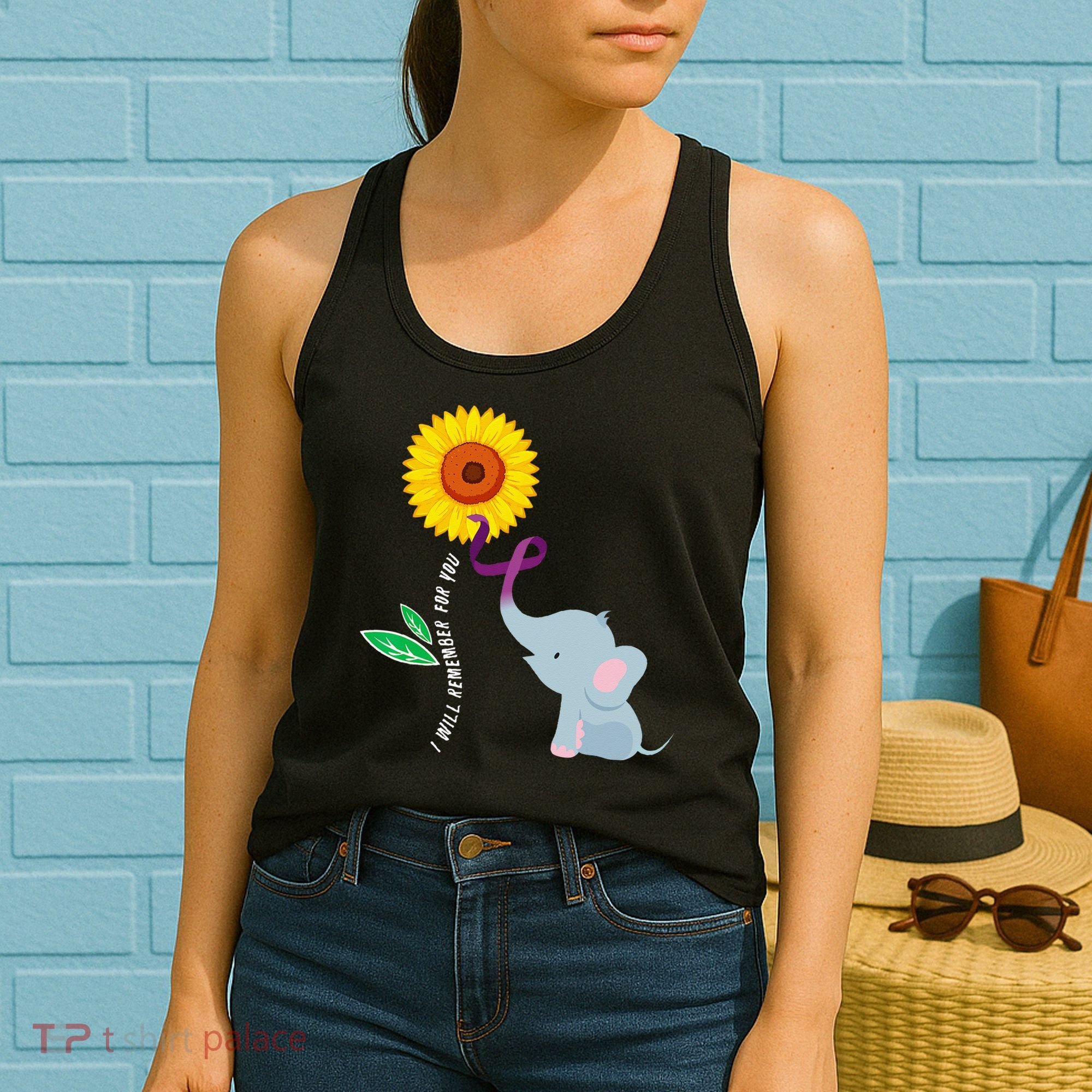 I Will Remember For You ALZ Dementia Alzheimers Awareness Women's Tank Top