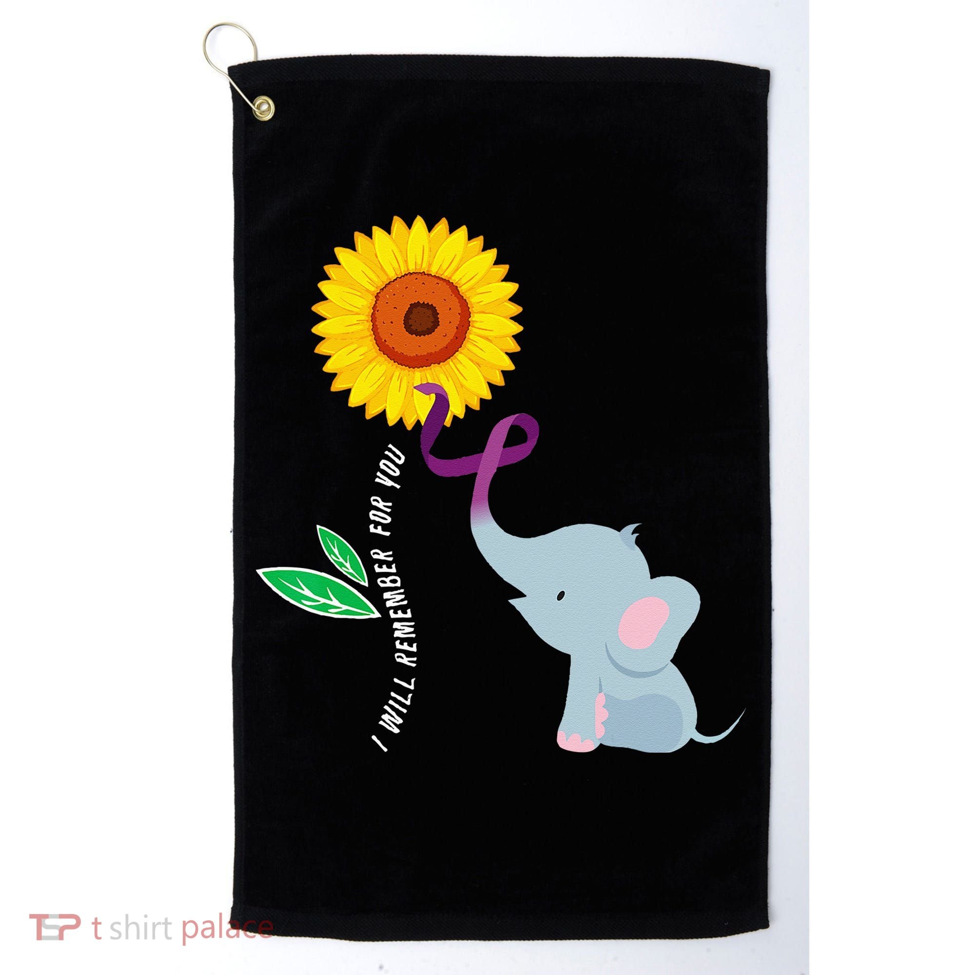 I Will Remember For You ALZ Dementia Alzheimers Awareness Golf Towel