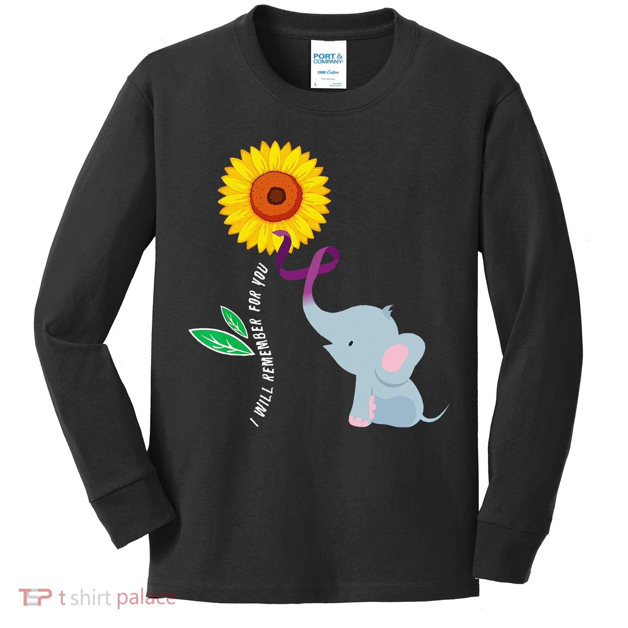I Will Remember For You ALZ Dementia Alzheimers Awareness Kids Long Sleeve Shirt