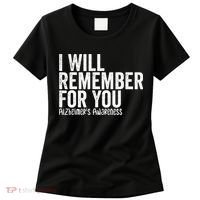 I Will Remember For You Dementia Alzheimers Awareness Women's T-Shirt thumb 0