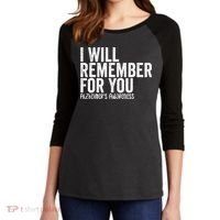 I Will Remember For You Dementia Alzheimers Awareness Women's Tri-Blend 3/4-Sleeve Raglan Shirt thumb 2