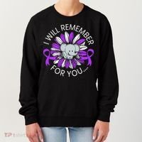 I Will Remember For You End ALZ Alzheimers Awareness Women's Sweatshirt thumb 0