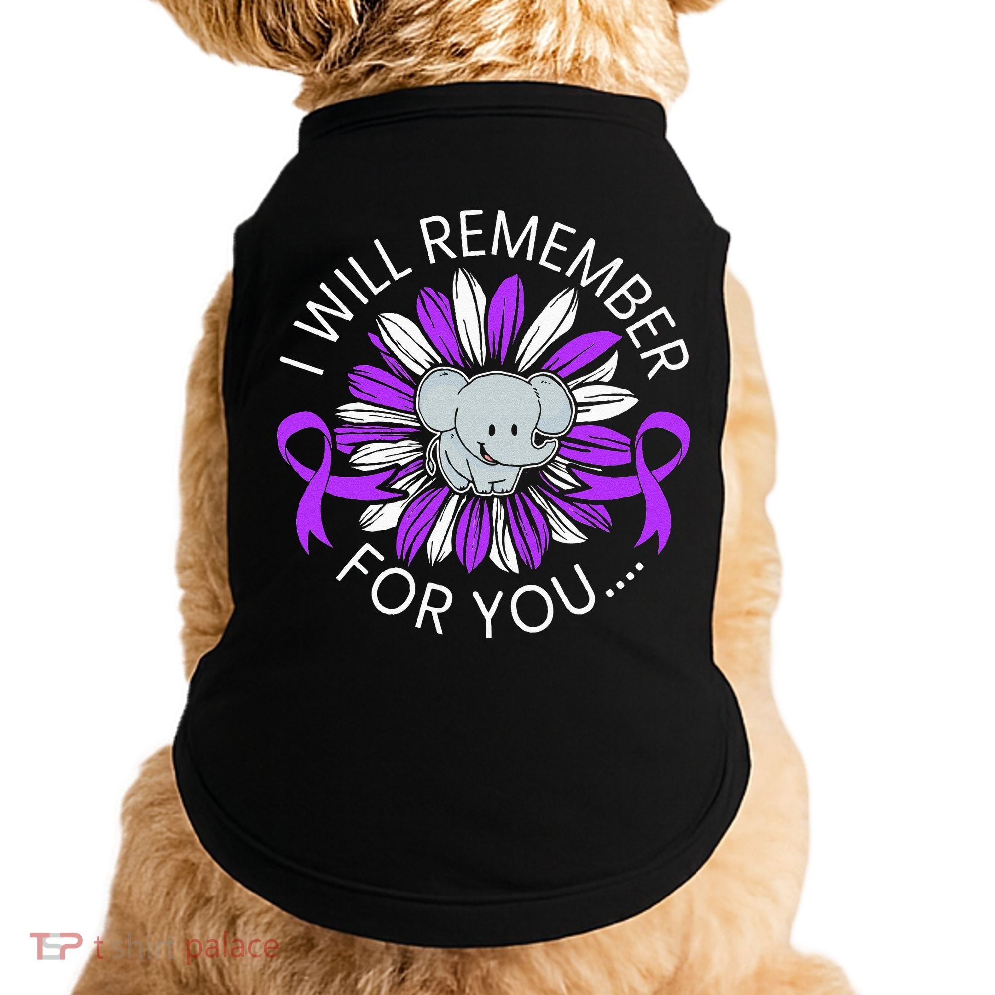I Will Remember For You End ALZ Alzheimers Awareness Doggie Tank