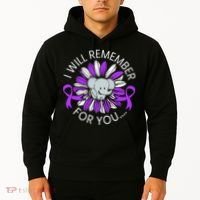 I Will Remember For You End ALZ Alzheimers Awareness Hoodie thumb 2