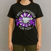 I Will Remember For You End ALZ Alzheimers Awareness T-Shirt thumb 4