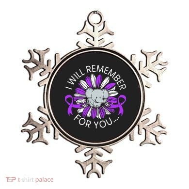 I Will Remember For You End ALZ Alzheimers Awareness Ornament