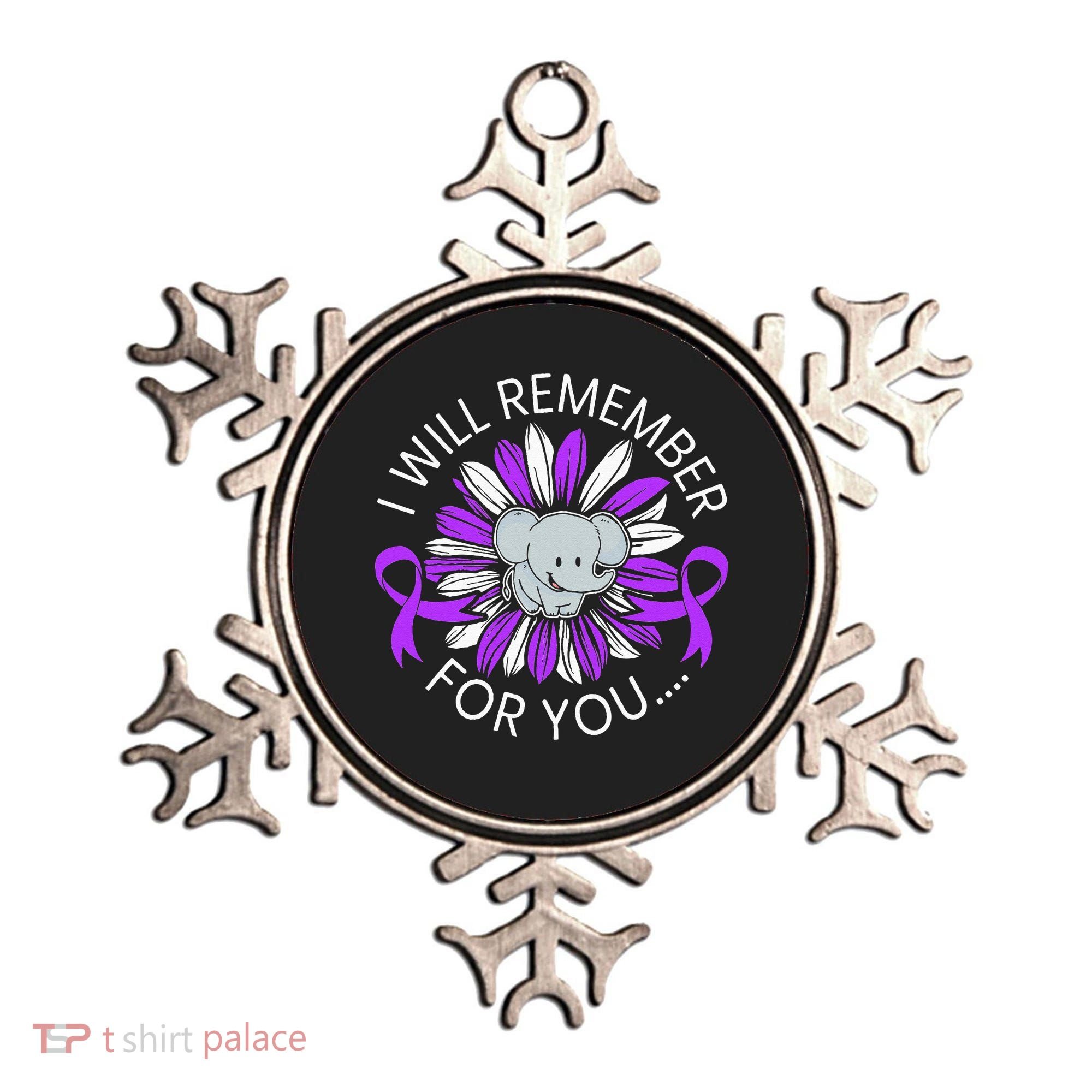 I Will Remember For You End ALZ Alzheimers Awareness Ornament