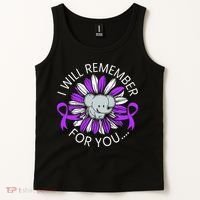 I Will Remember For You End ALZ Alzheimers Awareness Tank Top thumb 2