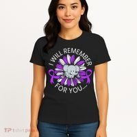 I Will Remember For You End ALZ Alzheimers Awareness Women's T-Shirt thumb 4