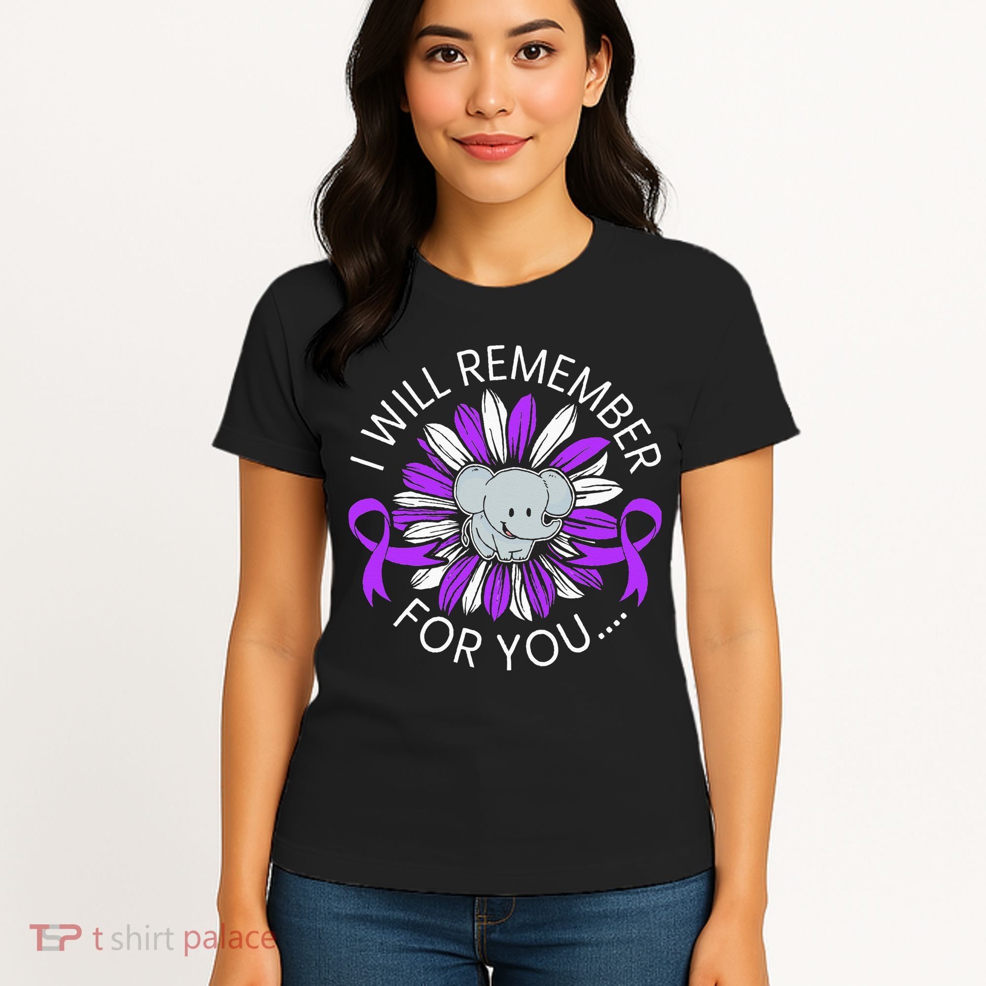I Will Remember For You End ALZ Alzheimers Awareness Women's T-Shirt