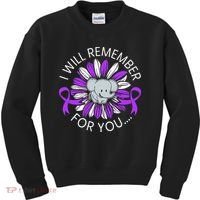 I Will Remember For You End ALZ Alzheimers Awareness Kids Sweatshirt thumb 0