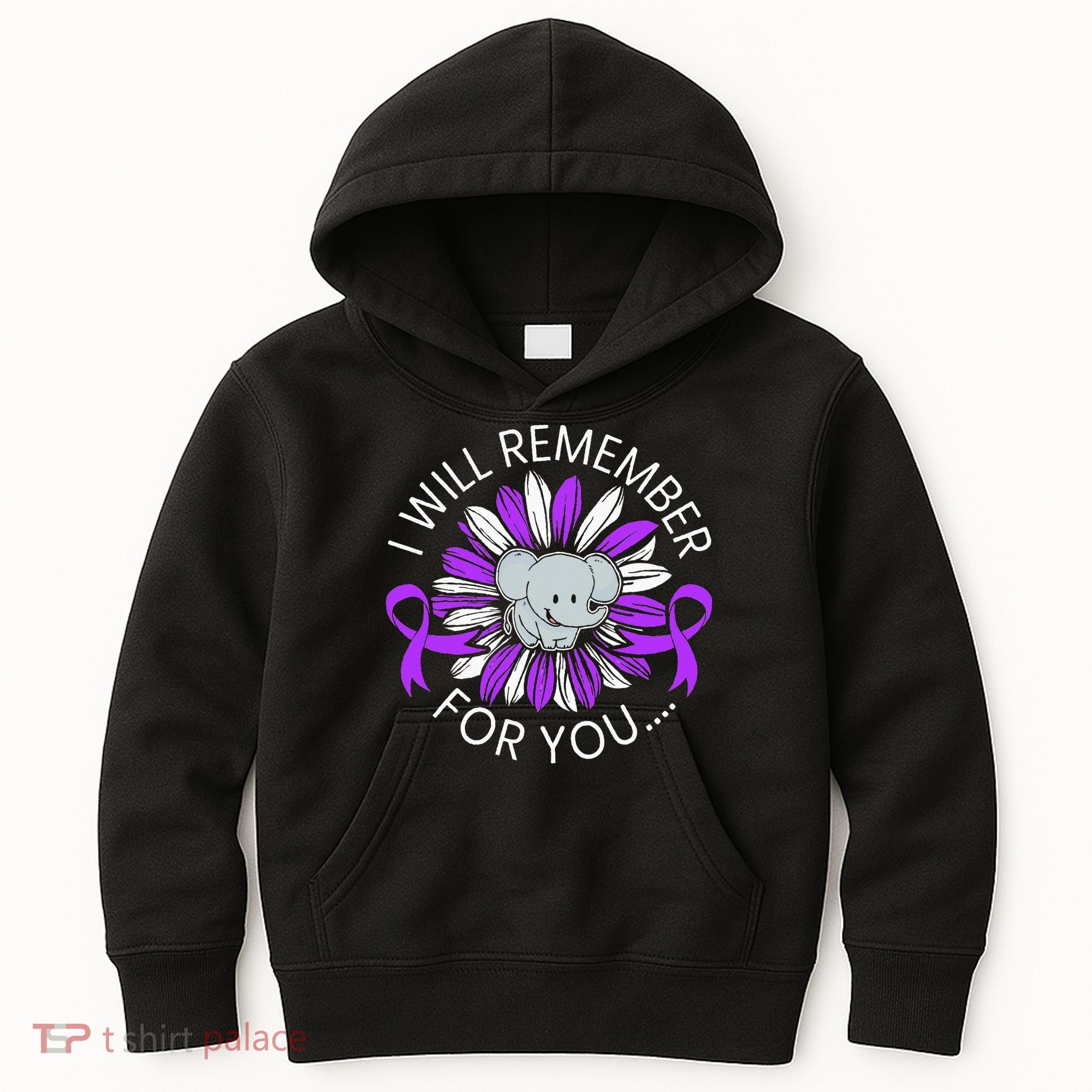 I Will Remember For You End ALZ Alzheimers Awareness Kids Hoodie