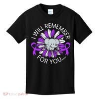 I Will Remember For You End ALZ Alzheimers Awareness Kids T-Shirt thumb 0