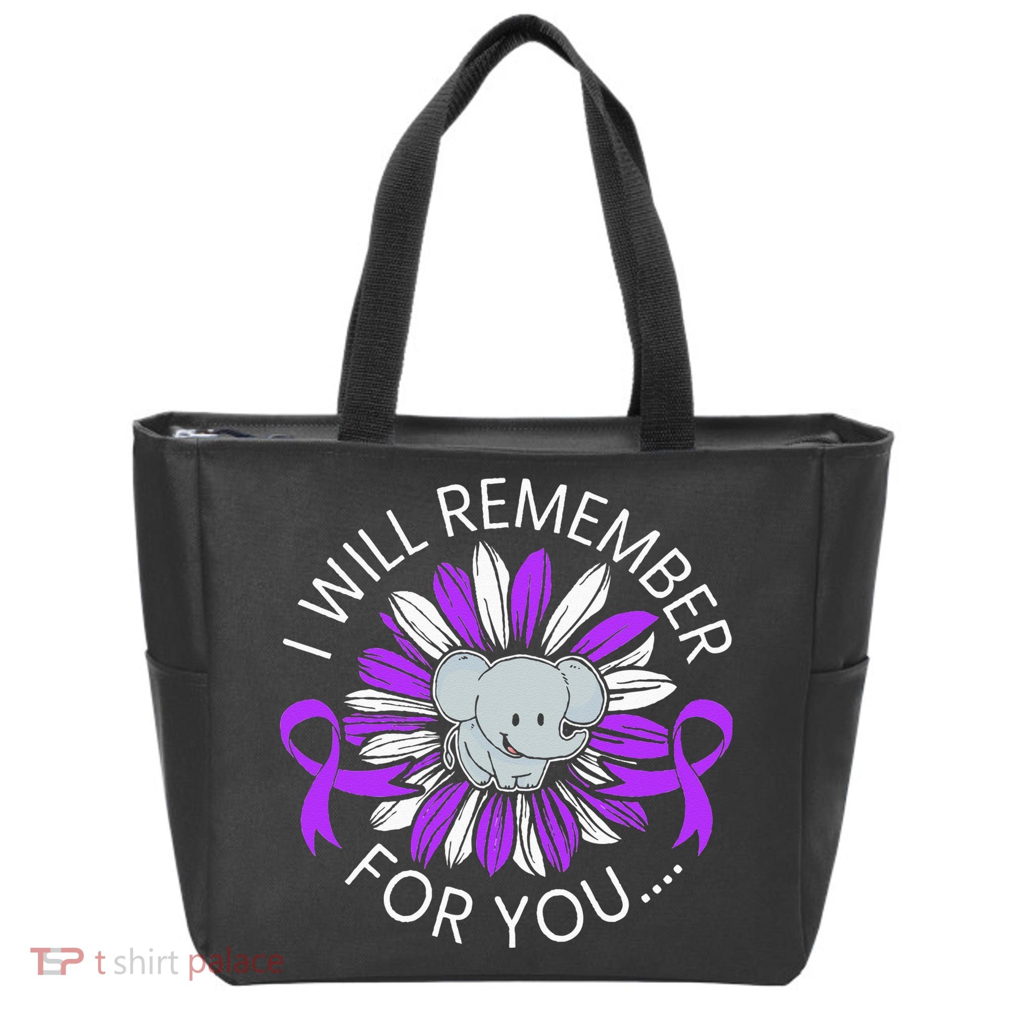 I Will Remember For You End ALZ Alzheimers Awareness Tote Bag