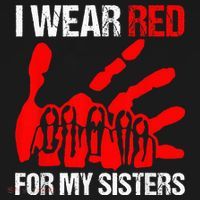 I Wear Red For MySister Native American Stop MMIW Red Hand Kids Sweatshirt thumb 2