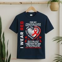 I Wear Red For My Granddaughter Heart Disease Awareness T-Shirt thumb 2
