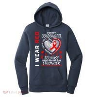I Wear Red For My Granddaughter Heart Disease Awareness Women's Hoodie thumb 0