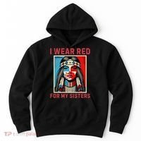 I Wear Red For My Sister Native American Stop Mmiw Hoodie thumb 0
