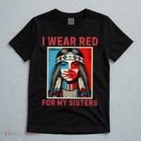I Wear Red For My Sister Native American Stop Mmiw T-Shirt thumb 5