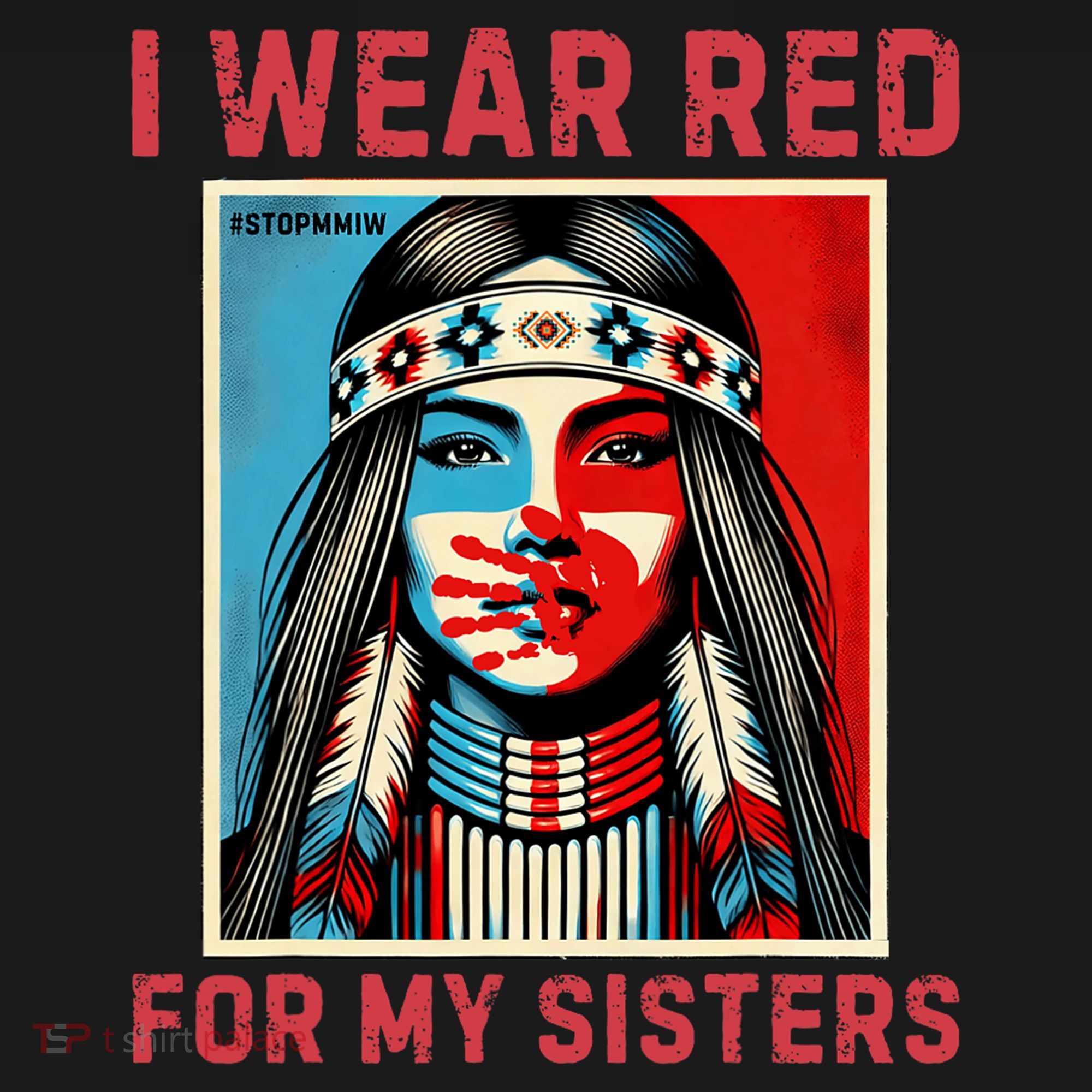 I Wear Red For My Sister Native American Stop Mmiw Coaster