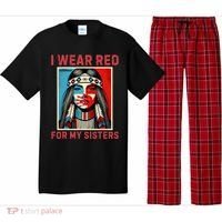 I Wear Red For My Sister Native American Stop Mmiw Pajama Set thumb 0