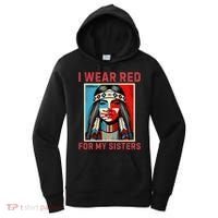 I Wear Red For My Sister Native American Stop Mmiw Women's Hoodie thumb 0