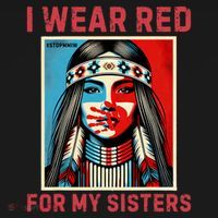 I Wear Red For My Sister Native American Stop Mmiw Women's Hoodie thumb 2