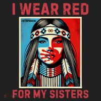 I Wear Red For My Sister Native American Stop Mmiw Tumbler thumb 3