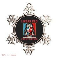 I Wear Red For My Sister Native American Stop Mmiw Ornament thumb 0