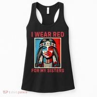 I Wear Red For My Sister Native American Stop Mmiw Women's Tank Top thumb 0