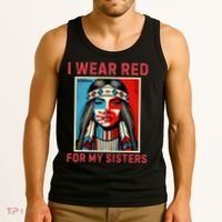 I Wear Red For My Sister Native American Stop Mmiw Tank Top thumb 3