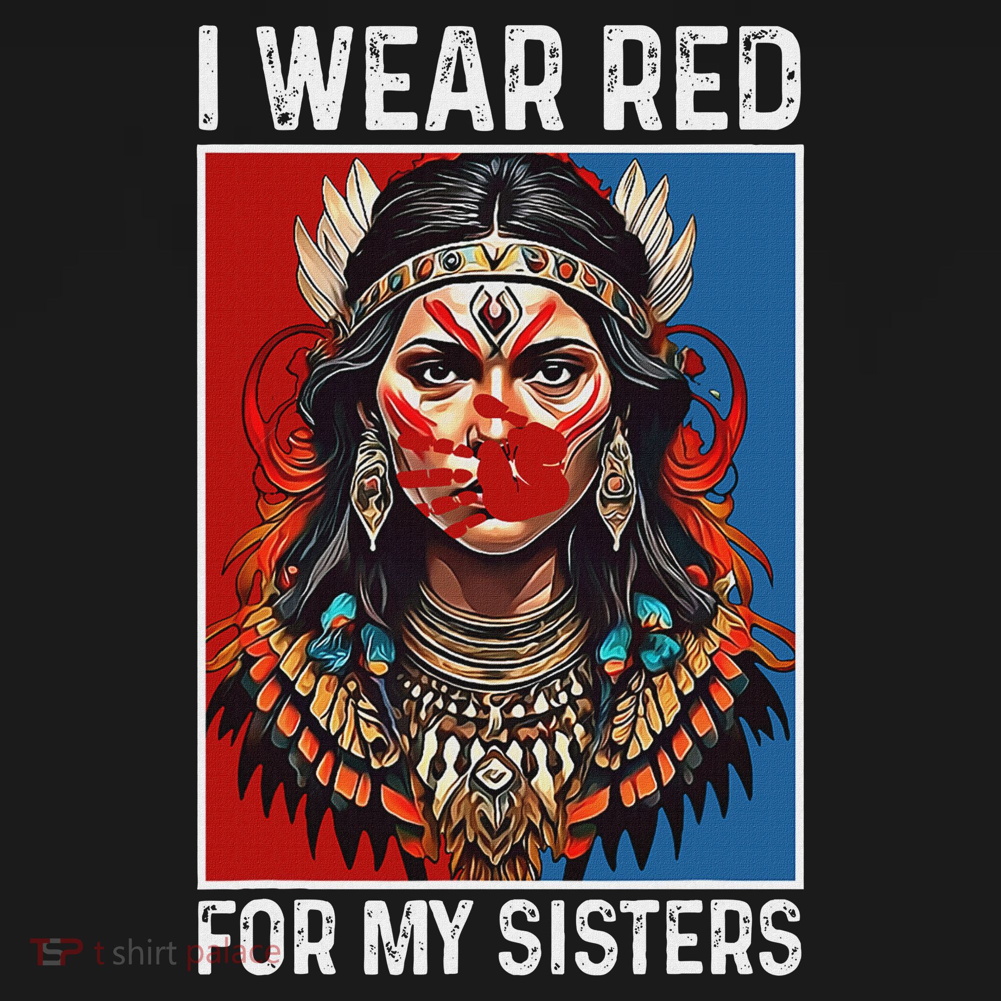 I Wear Red For My Sister Native American Stop Mmiw Month Mousepad