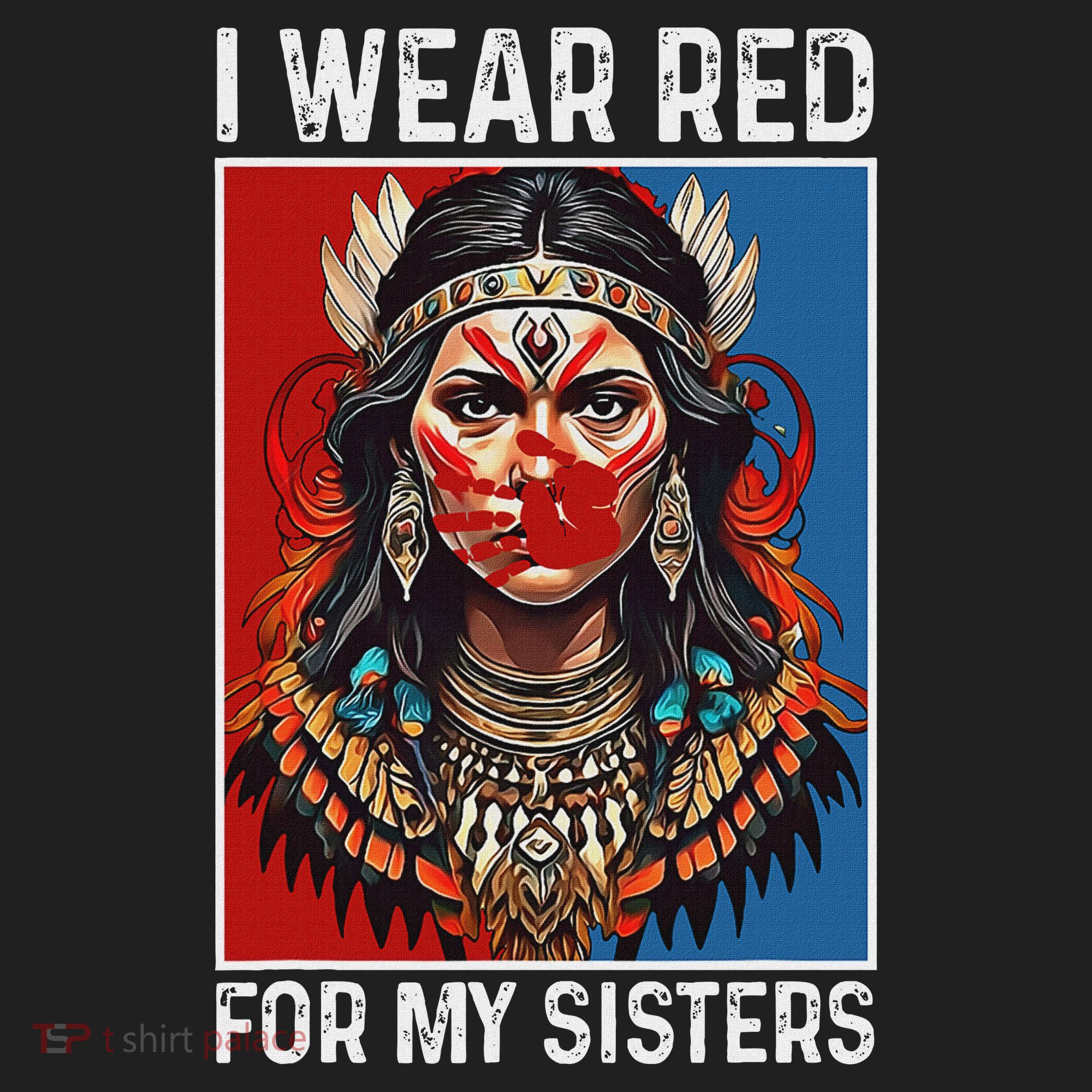 I Wear Red For My Sister Native American Stop Mmiw Month Golf Towel
