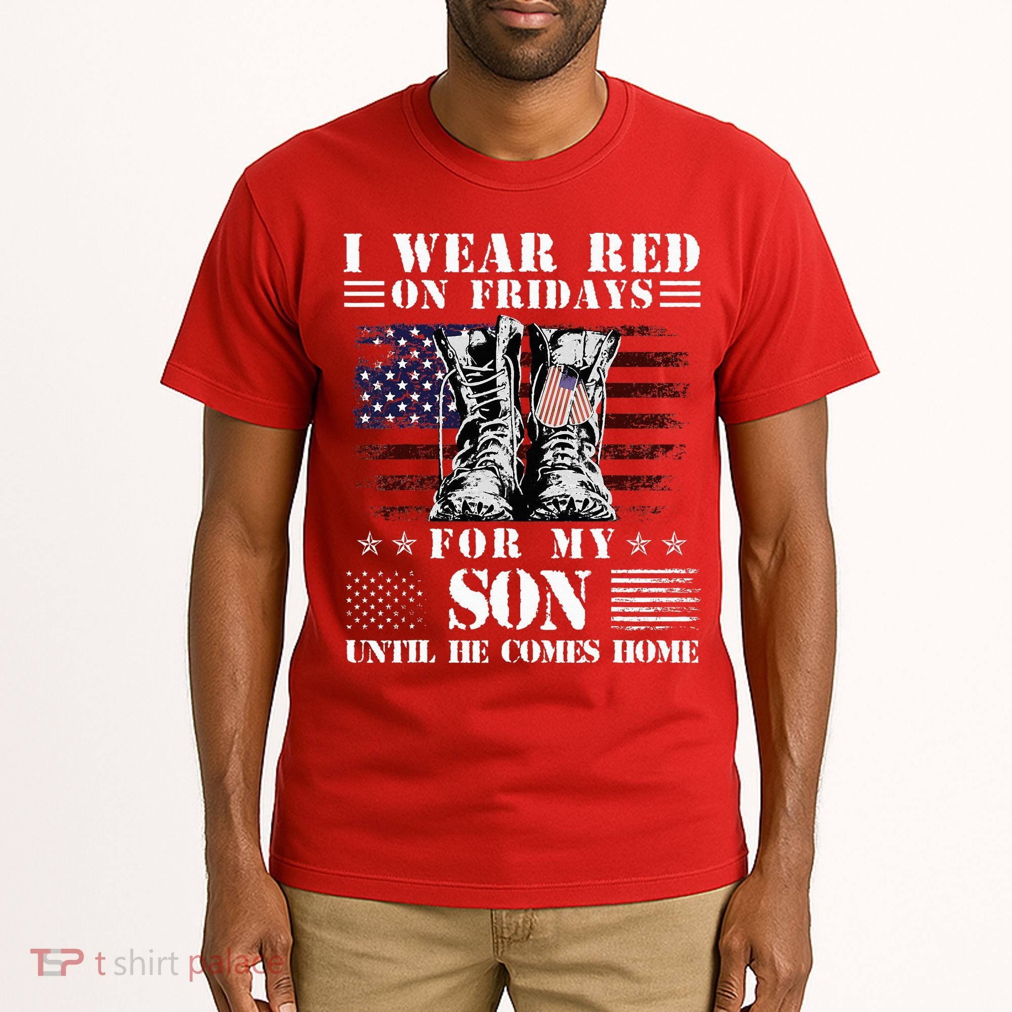 I Wear Red On Fridays For My SON Until He Comes Home Tall T-Shirt